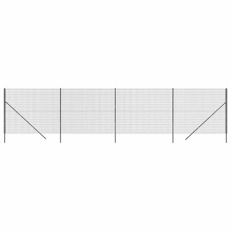 Clôture grillagée Vidaxl 1,6x10 m acier galvanisé anthracite