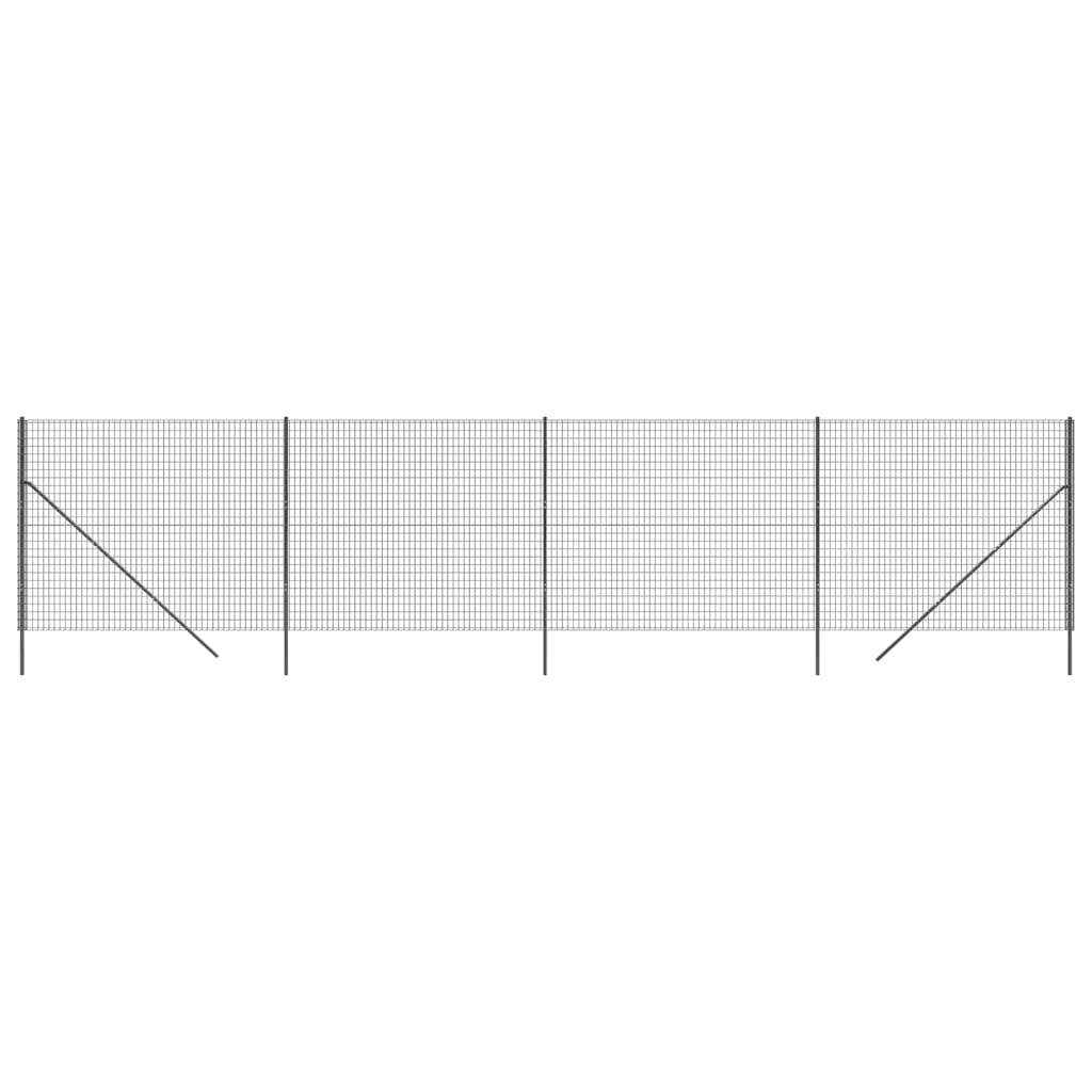 Clôture grillagée Vidaxl 2,2x10 m acier galvanisé anthracite