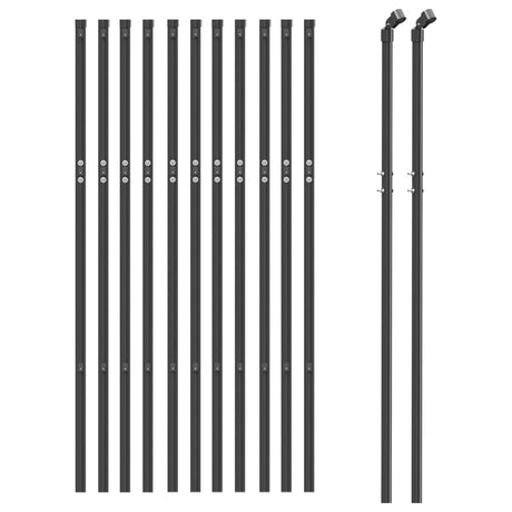 Clôture grillagée Vidaxl 1x25 m acier galvanisé couleur anthracite