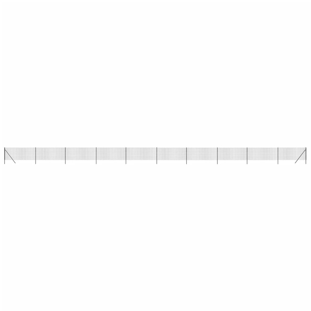 Clôture grillagée Vidaxl 1,1x25 m acier galvanisé anthracite