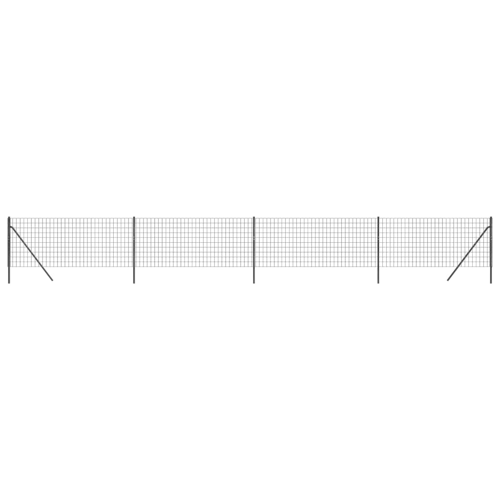 Clôture grillagée Vidaxxl 0,8x10 m acier galvanisé, anthracite