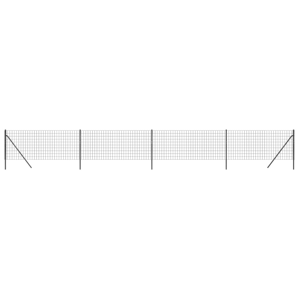 Vidaxl Wire Mesh FET 1.1x10 M galvanisert stål Antracitt -farget