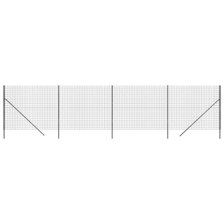 Clôture grillagée Vidaxl 1,6x10 m acier galvanisé anthracite