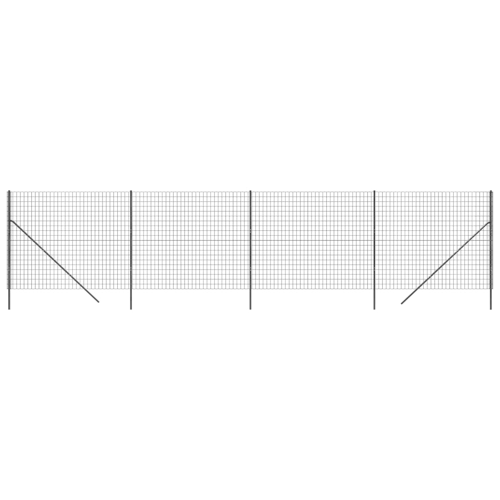 Vidaxl Wire Mesh Fet 1.6x10 M Galvaniserad stål Anthracite -färgad