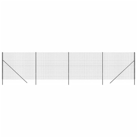 Clôture grillagée Vidaxl 1,8x10 m acier galvanisé anthracite