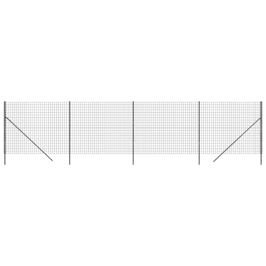 Clôture grillagée Vidaxl 2,2x10 m acier galvanisé anthracite