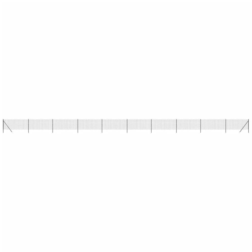 Clôture grillagée Vidaxxl 0,8x25 m acier galvanisé couleur anthracite