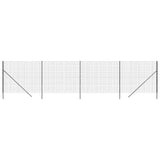 Clôture grillagée Vidaxl 1,4x10 m acier galvanisé anthracite