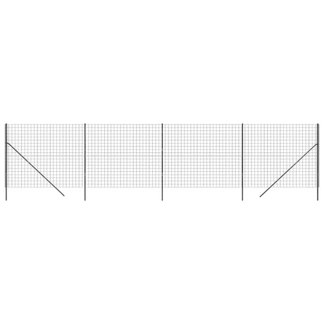 Clôture grillagée Vidaxl 1,6x10 m acier galvanisé anthracite