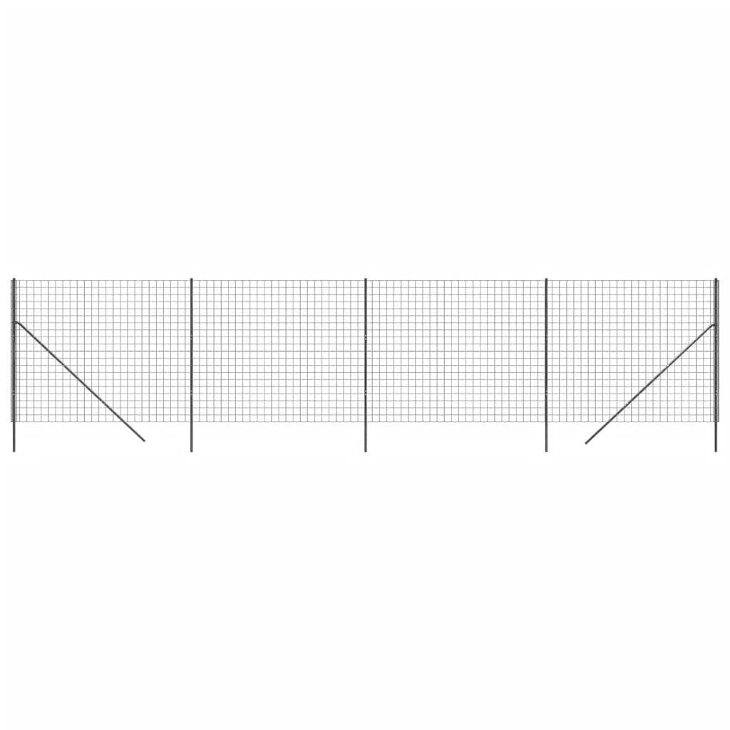 Vidaxl Wire Mesh Fet 1.6x10 M Galvaniserad stål Anthracite -färgad