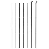 Clôture grillagée Vidaxl 1,6x10 m acier galvanisé anthracite