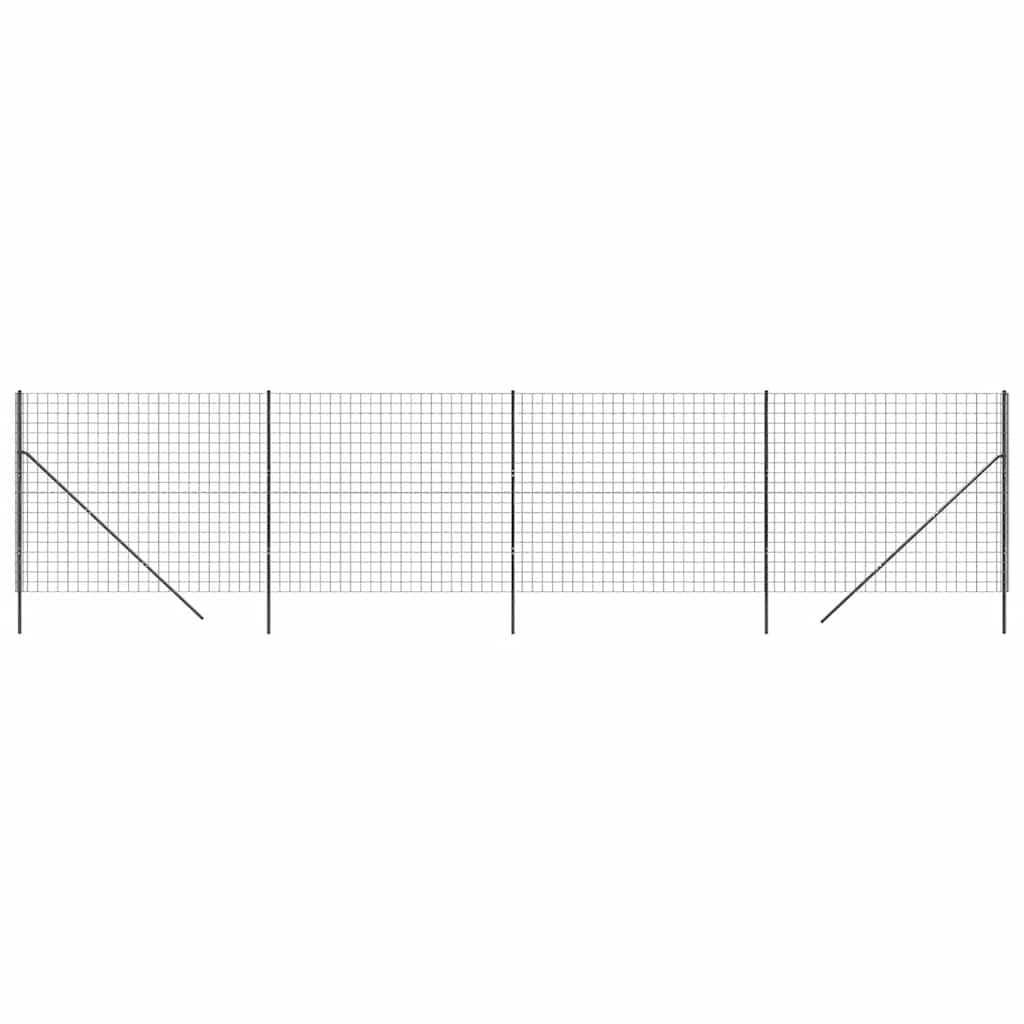 Clôture grillagée Vidaxl 2,2x10 m acier galvanisé anthracite