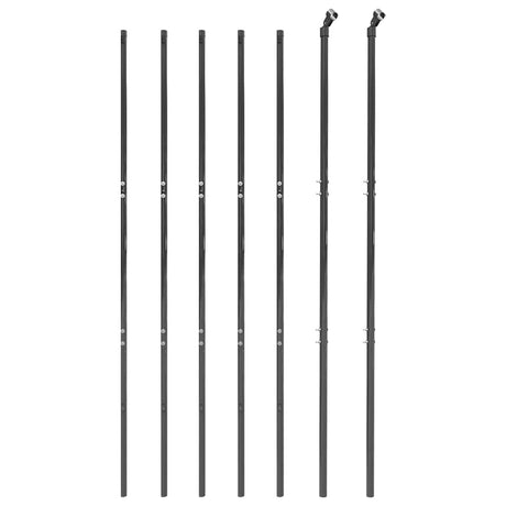 Clôture grillagée Vidaxl 2,2x10 m acier galvanisé anthracite