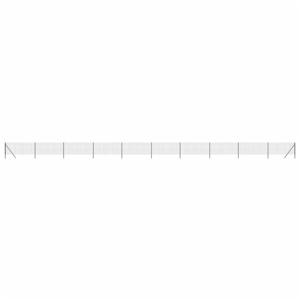 Clôture grillagée Vidaxxl 0,8x25 m acier galvanisé couleur anthracite