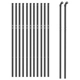 Clôture grillagée Vidaxxl 0,8x25 m acier galvanisé couleur anthracite