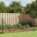 Clôture grillagée Vidaxl 1x25 m acier galvanisé couleur anthracite