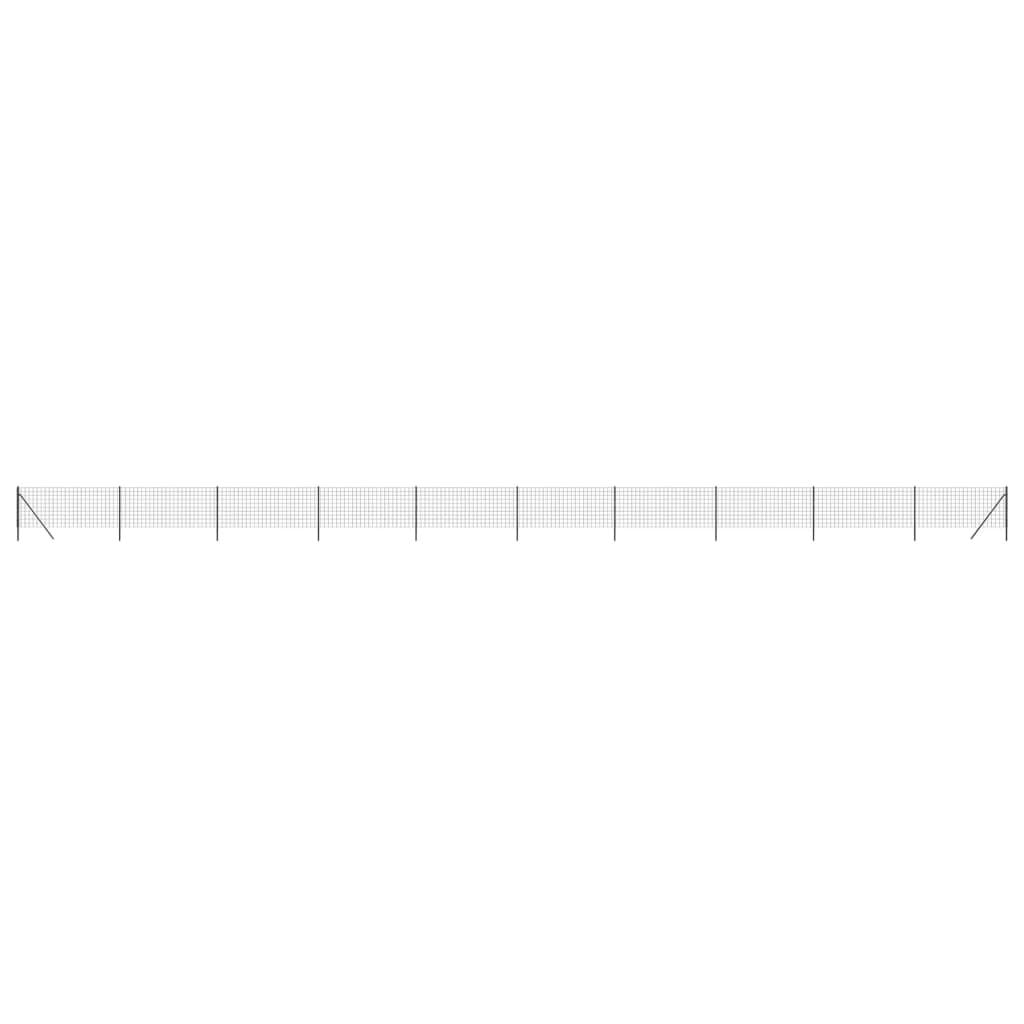 Clôture grillagée Vidaxl 1,1x25 m acier galvanisé anthracite