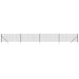 Clôture grillagée Vidaxxl avec ancrages au sol 0,8x10 m anthracite