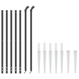 Clôture grillagée Vidaxxl avec ancrages au sol 0,8x10 m anthracite