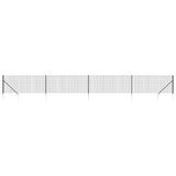 Clôture grillagée Vidaxl avec ancrages au sol 1x10 m anthracite