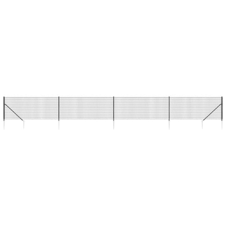 VidaXL Clôture grillagée avec ancrages au sol 1,1x10 m anthracite