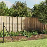 VidaXL Clôture grillagée avec ancrages au sol 1,1x10 m anthracite