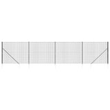 Clôture grillagée Vidaxxl avec ancrages au sol 2,2x10 m anthracite