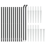 Clôture grillagée Vidaxxl avec ancrages au sol 0,8x25 m anthracite