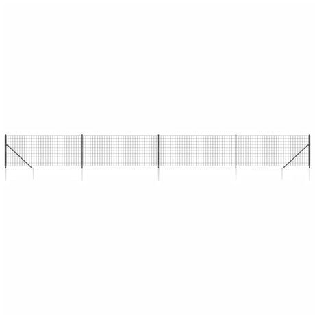Clôture grillagée Vidaxl avec ancrages au sol 1x10 m anthracite