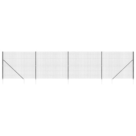 Clôture grillagée Vidaxxl avec ancrages au sol 1,4x10 m anthracite