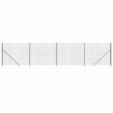 Clôture grillagée Vidaxxl avec ancrages au sol 1,6x10 m anthracite