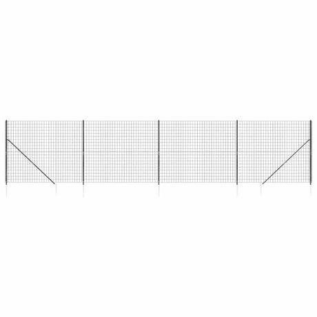 Clôture grillagée Vidaxxl avec ancrages au sol 1,6x10 m anthracite