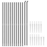 VidaXL Clôture grillagée avec ancrages au sol 2,2x25 m anthracite