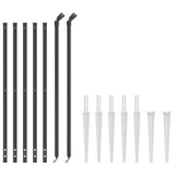 Clôture grillagée Vidaxxl avec ancrages au sol 0,8x10 m anthracite