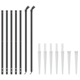 Clôture grillagée Vidaxl avec ancrages au sol 1x10 m anthracite
