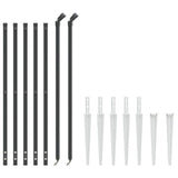 Clôture grillagée Vidaxxl avec ancrages au sol 1,1x10 m anthracite