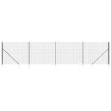 Clôture grillagée Vidaxxl avec ancrages au sol 1,6x10 m anthracite