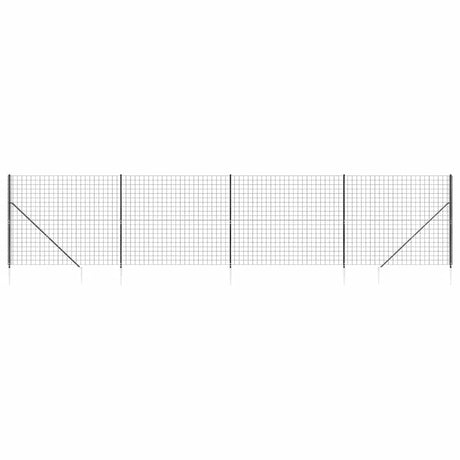 Clôture grillagée Vidaxxl avec ancrages au sol 2,2x10 m anthracite
