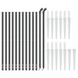 Clôture grillagée Vidaxxl avec ancrages au sol 1x25 m anthracite