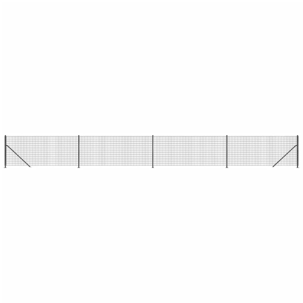 Clôture grillagée Vidaxxl avec bride 1x10 m couleur anthracite