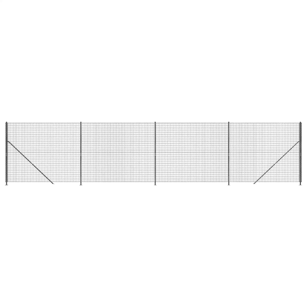 Clôture grillagée Vidaxxl avec bride 1,4x10 m anthracite
