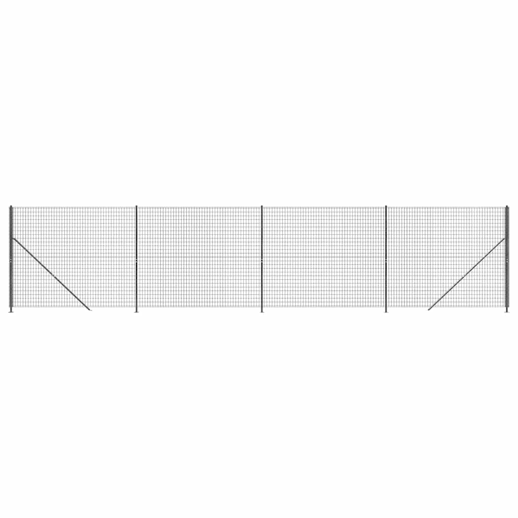Clôture grillagée Vidaxxl avec bride 1,6x10 m anthracite