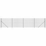 Clôture grillagée Vidaxxl avec bride 1,6x10 m anthracite