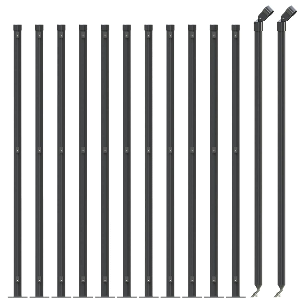 Clôture grillagée Vidaxxl avec bride 1x25 m anthracite