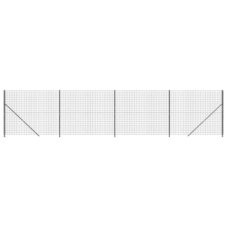 Clôture grillagée Vidaxxl avec bride 1,4x10 m anthracite