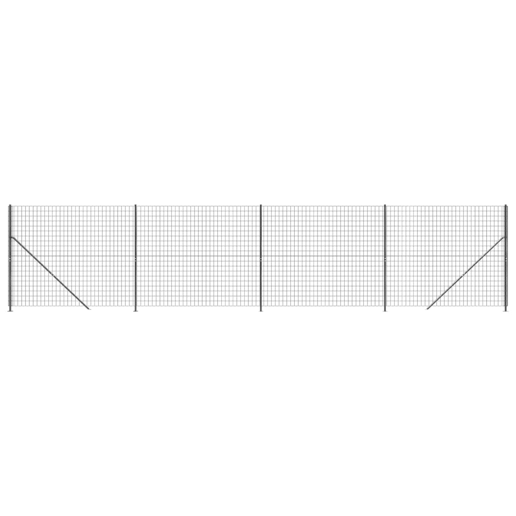 Clôture grillagée Vidaxxl avec bride 1,6x10 m anthracite