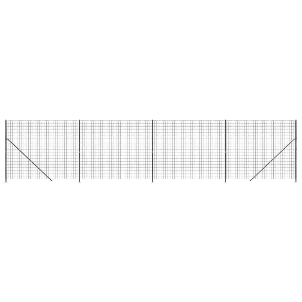 Vidaxl wire mesh fet with flange 1.8x10 m anthracite -colored