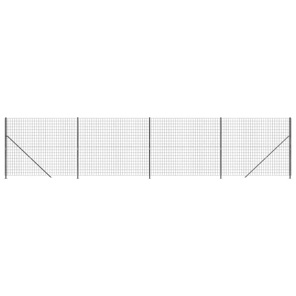 Clôture grillagée Vidaxxl avec bride 1,8x10 m anthracite