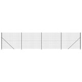 Vidaxl Wire Mesh Fence med flens 2x10 m Antracittfarget