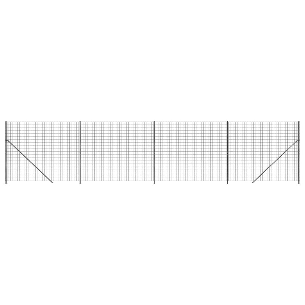 Clôture grillagée Vidaxxl avec bride 2,2x10 m anthracite